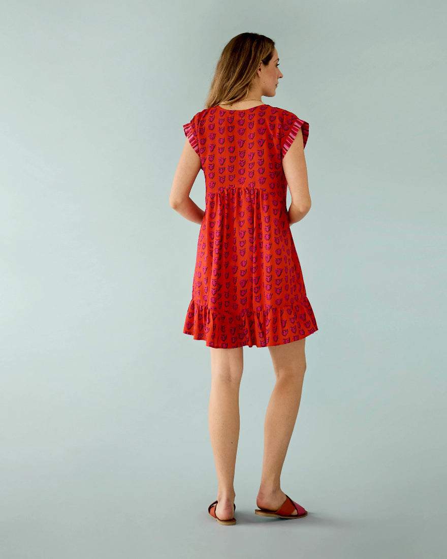 Hanky Dress in Cerise Cheetah
