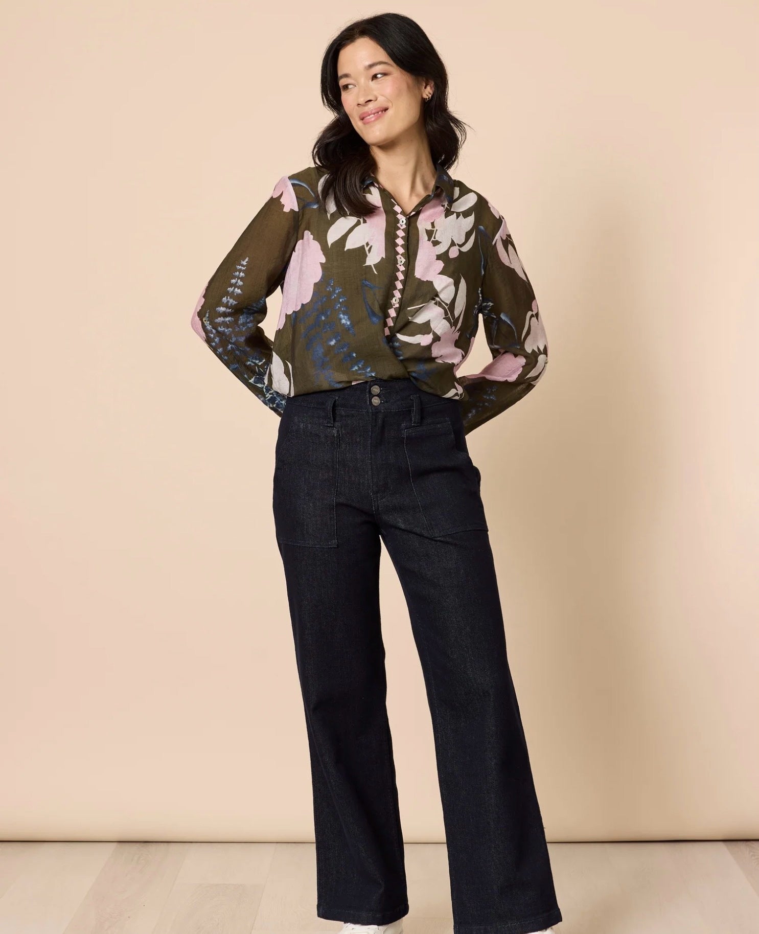 Colorado Print Shirt in Khaki Multi