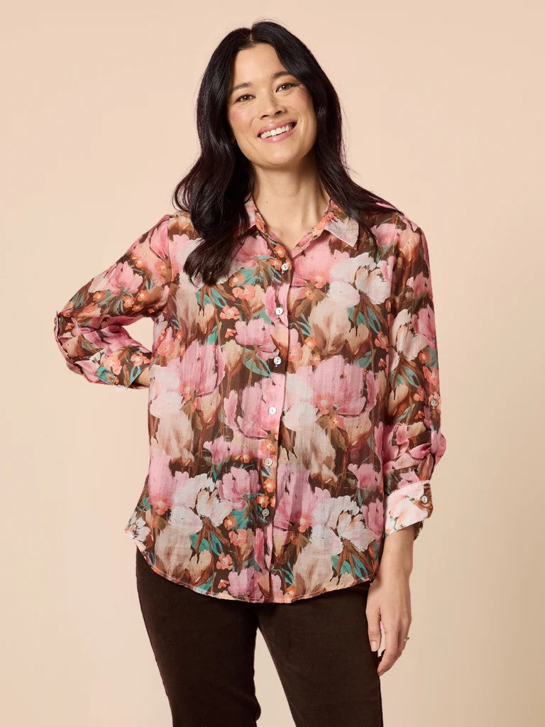 Dakota Print Shirt in Blush