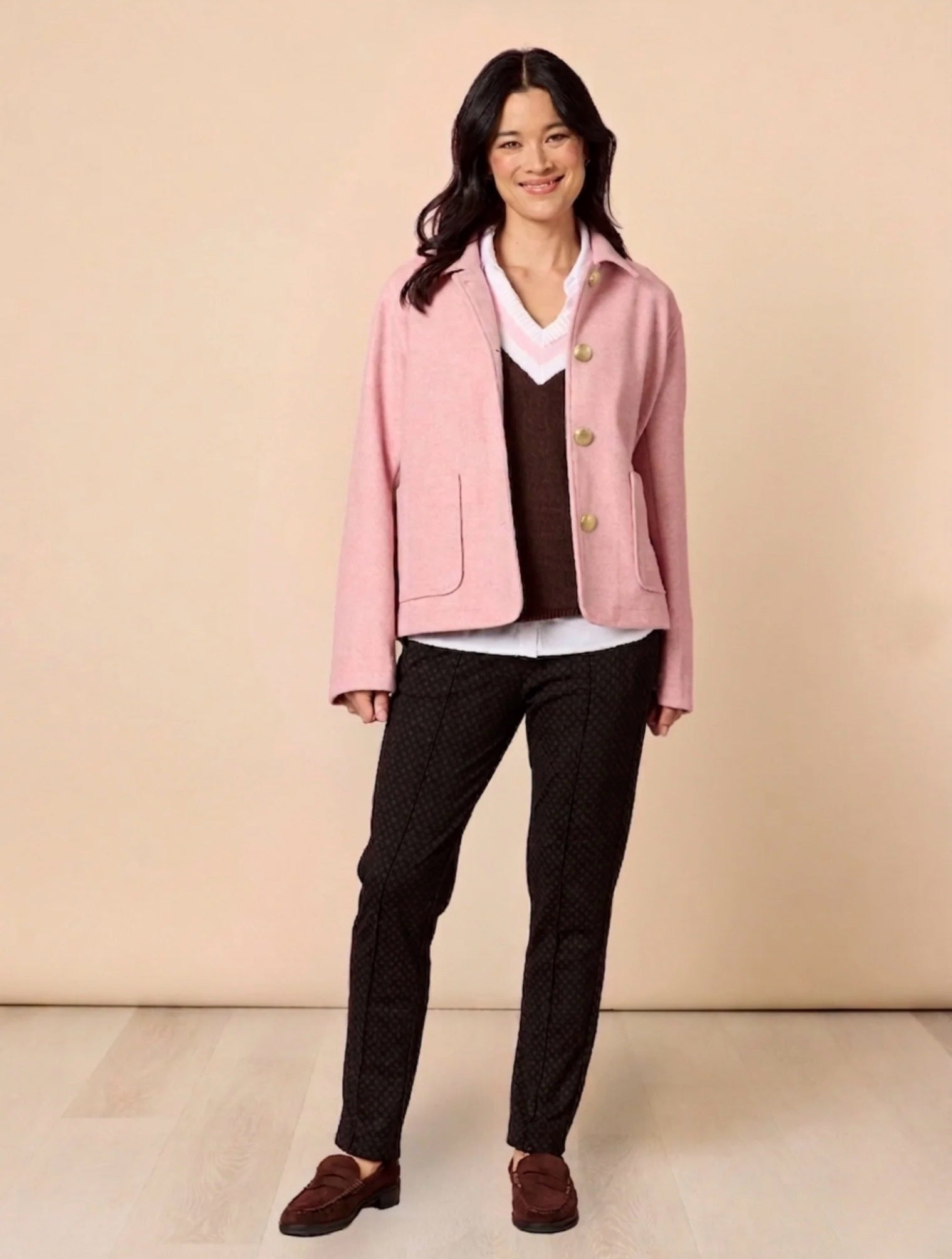 Montana Car Coat in Blush