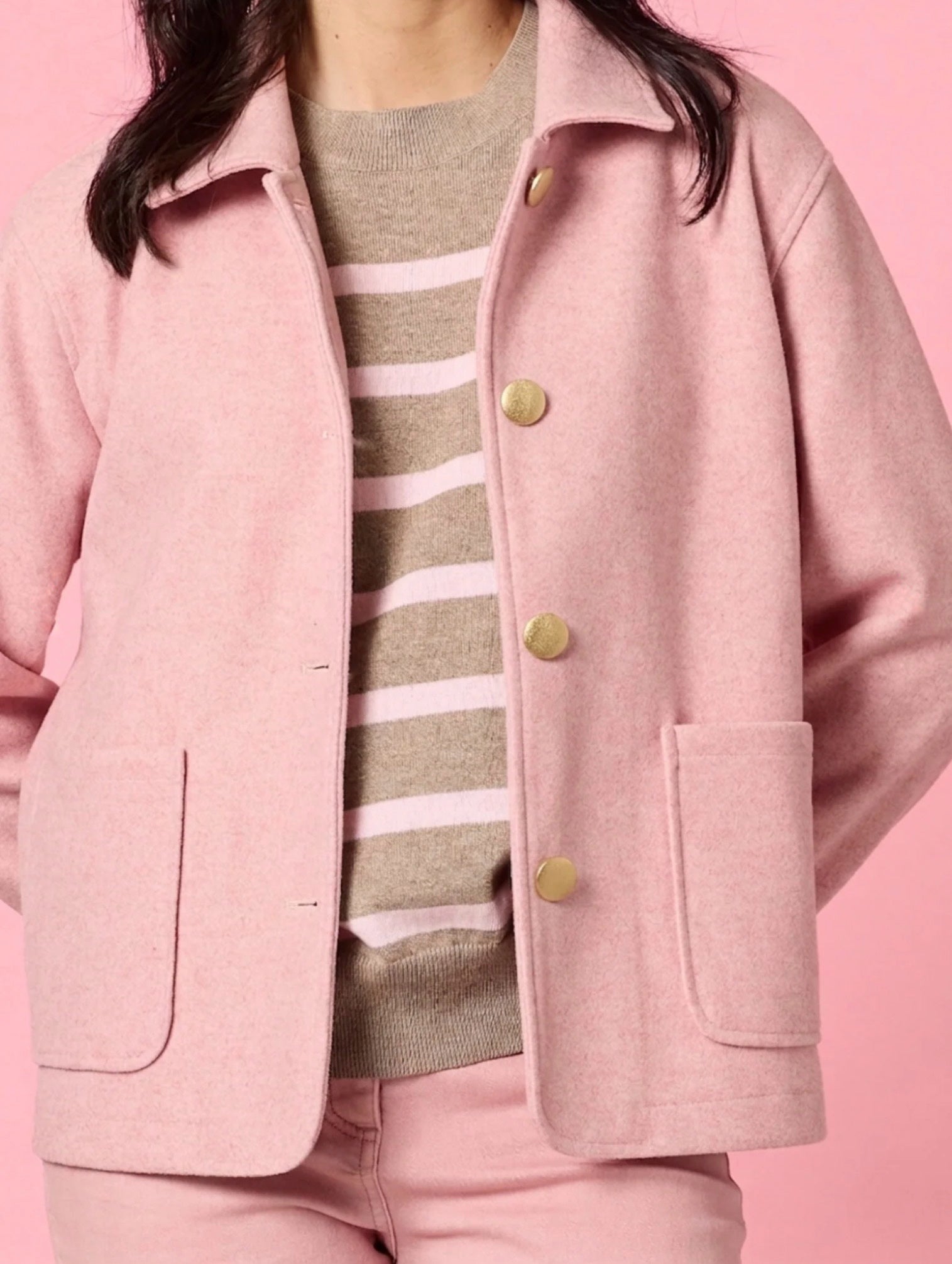 Montana Car Coat in Blush