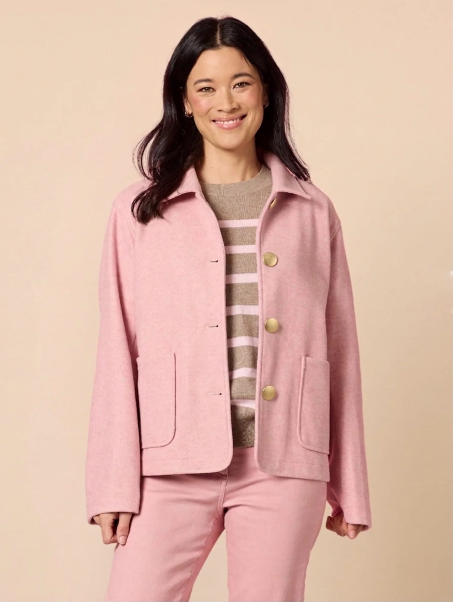 Montana Car Coat in Blush