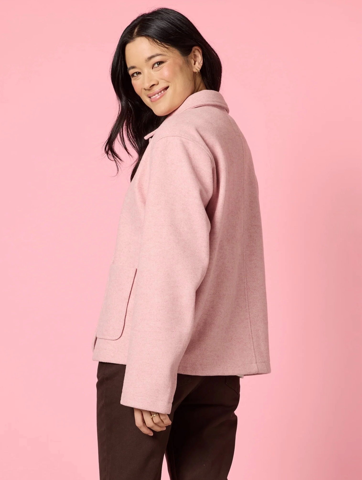 Montana Car Coat in Blush