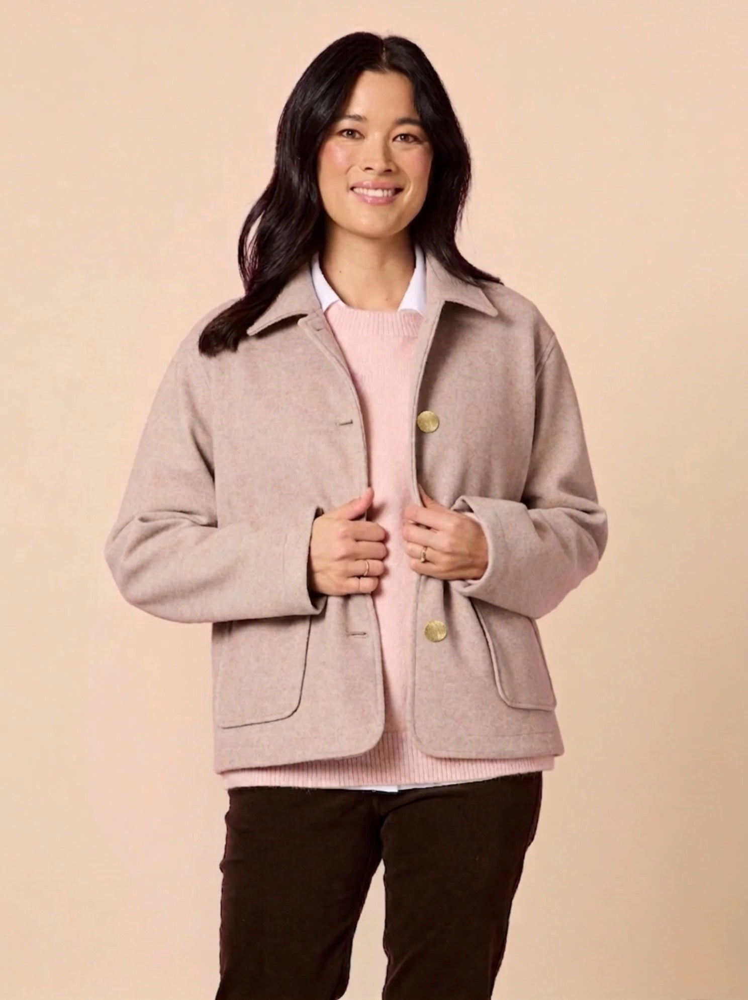 Montana Car Coat in Latte