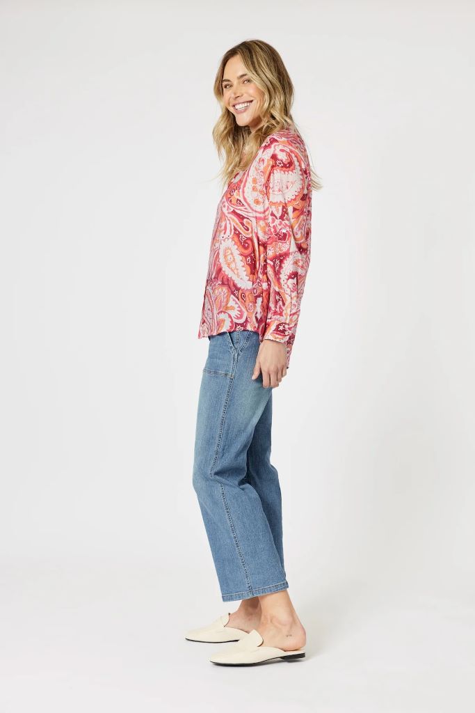 Paisley Shirt in Red