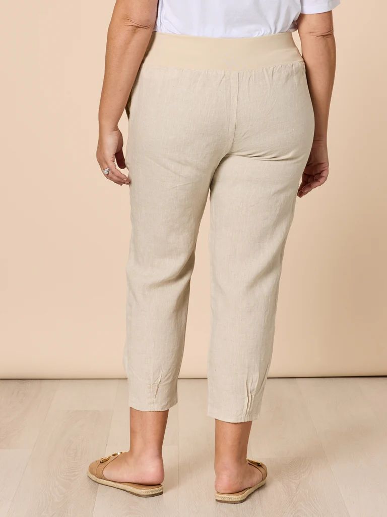 Sarah Linen Pants in Natural