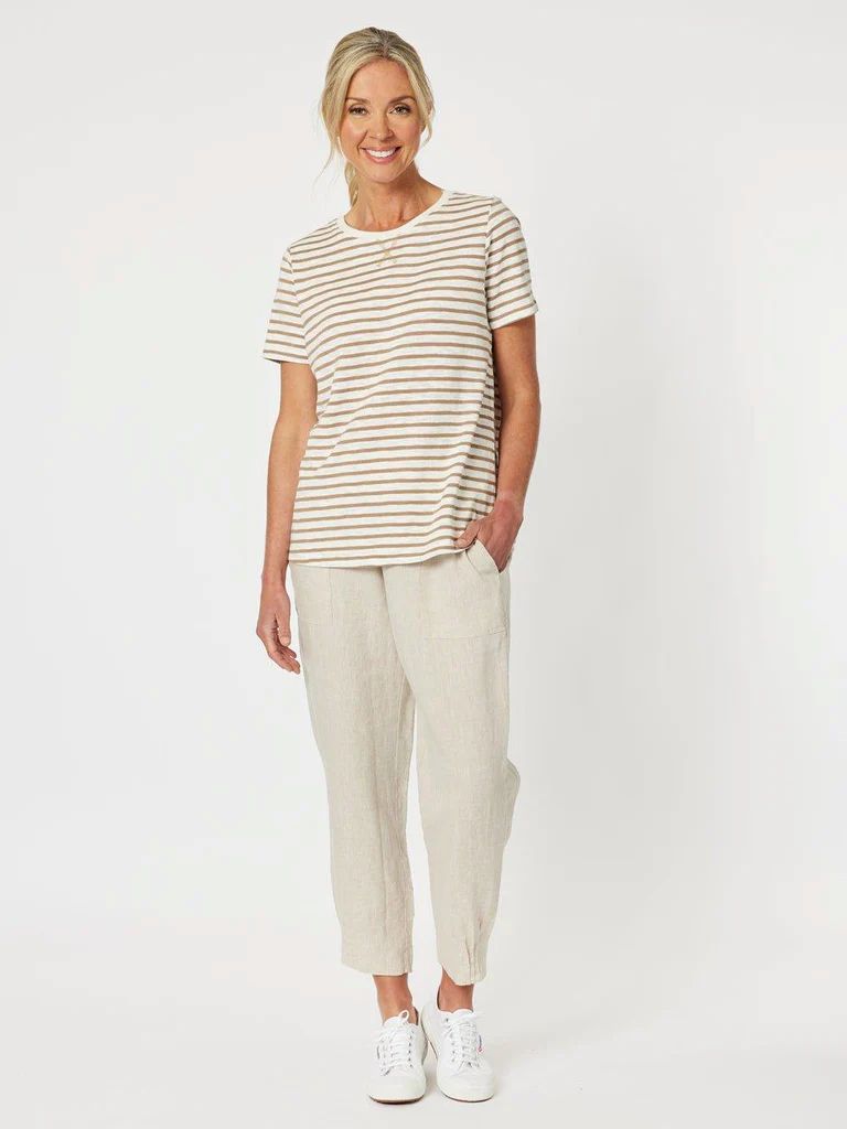 Sarah Linen Pants in Natural