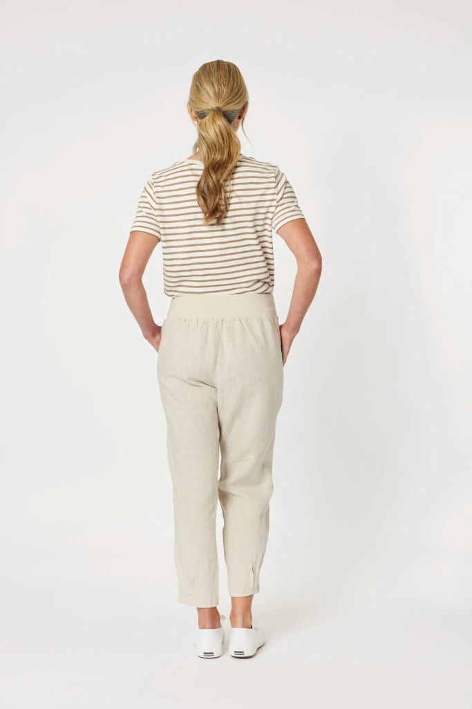 Sarah Linen Pants in Natural
