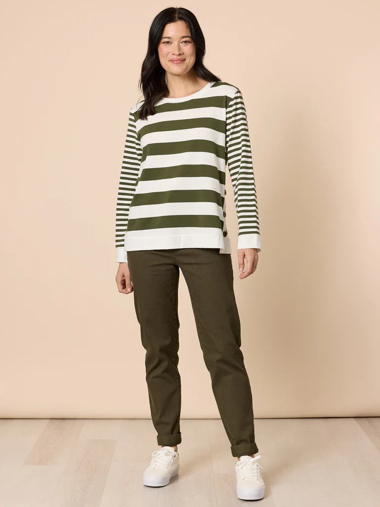 Slim Leg Miracle Denim Jeans in Khaki