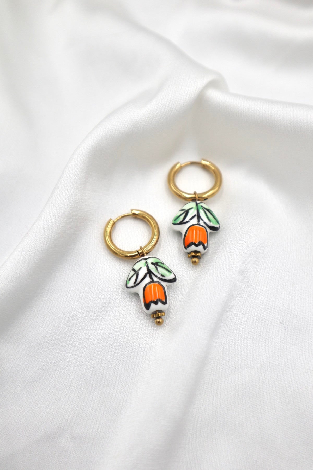 Graca Charm Hoops in Orange Tulip