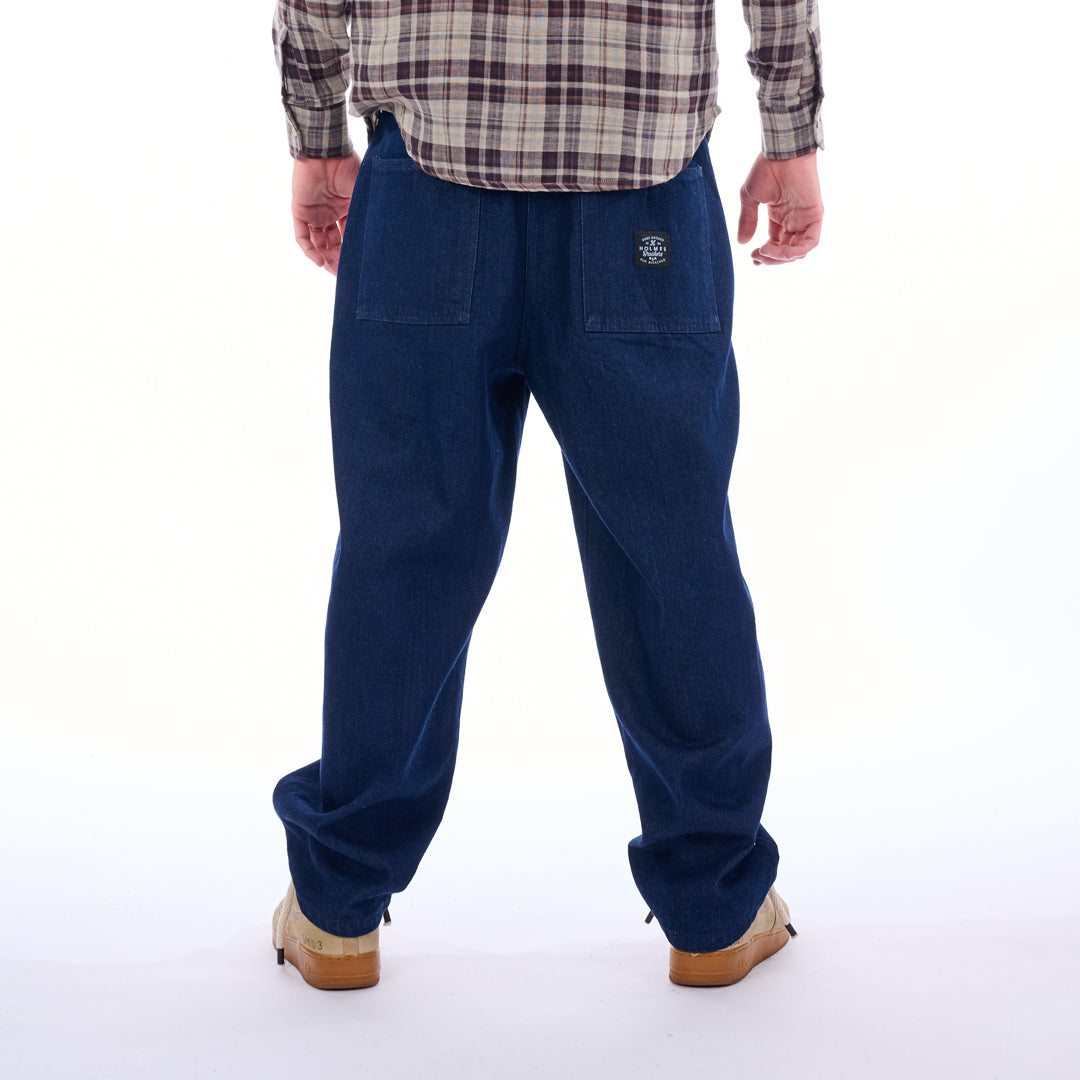 Barrel Pant in Dark Indigo