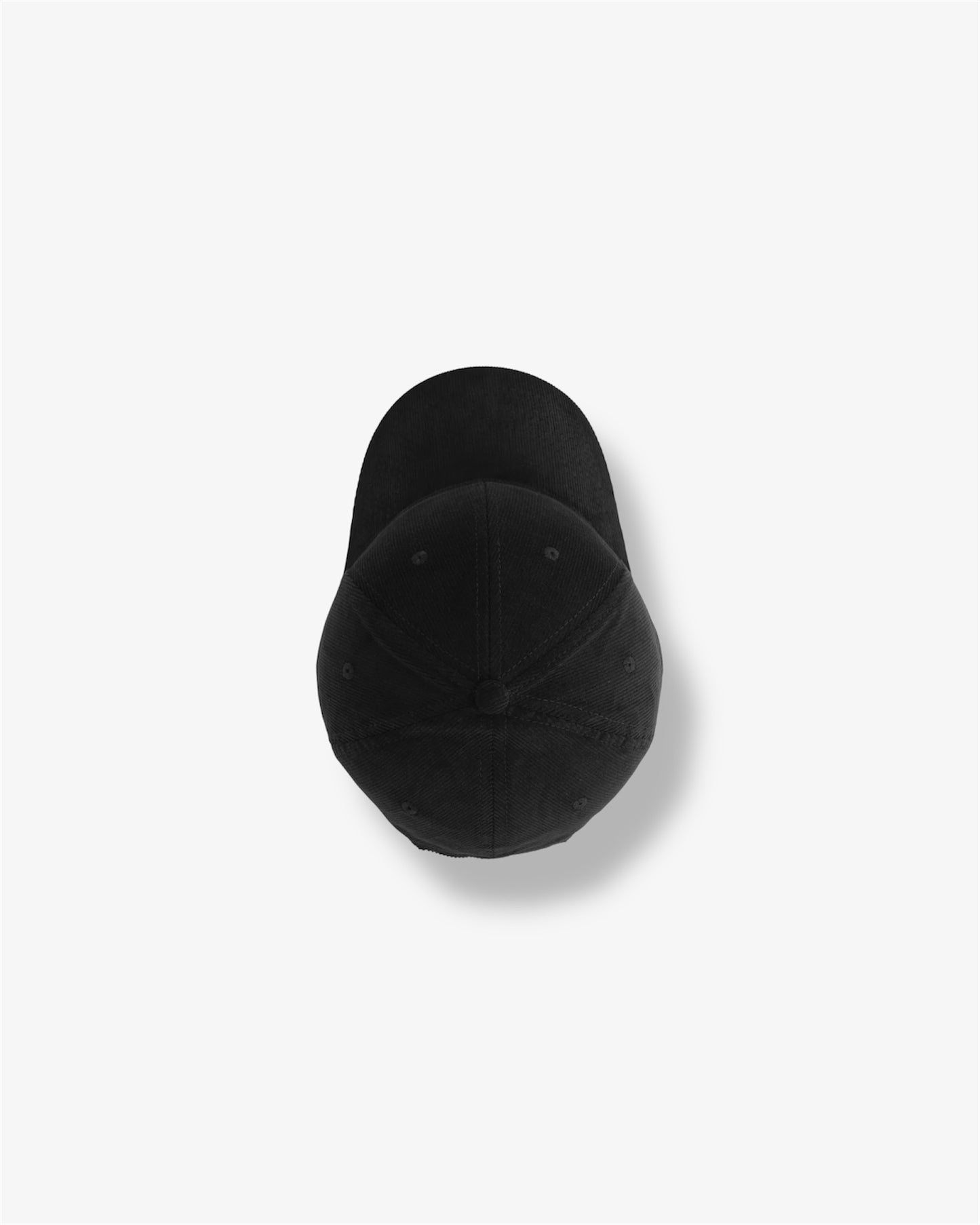 Corduroy 6 Panel Cap in Black