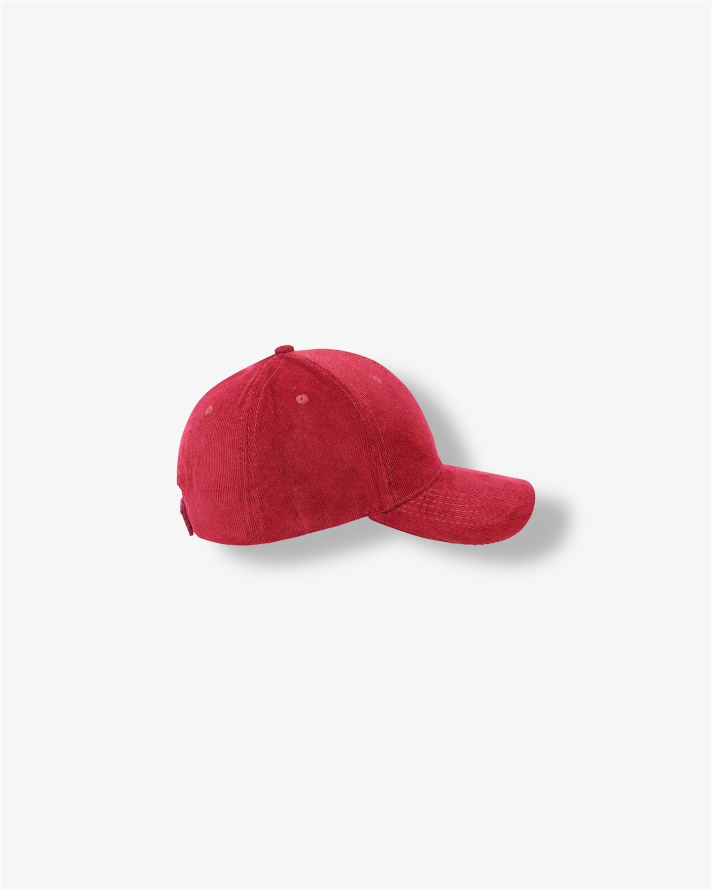 Corduroy 6 Panel Cap in Red