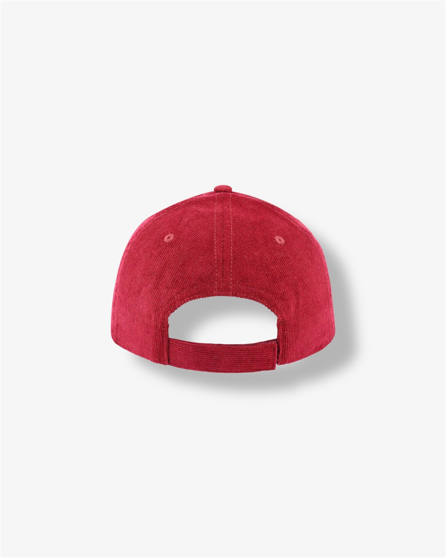 Corduroy 6 Panel Cap in Red