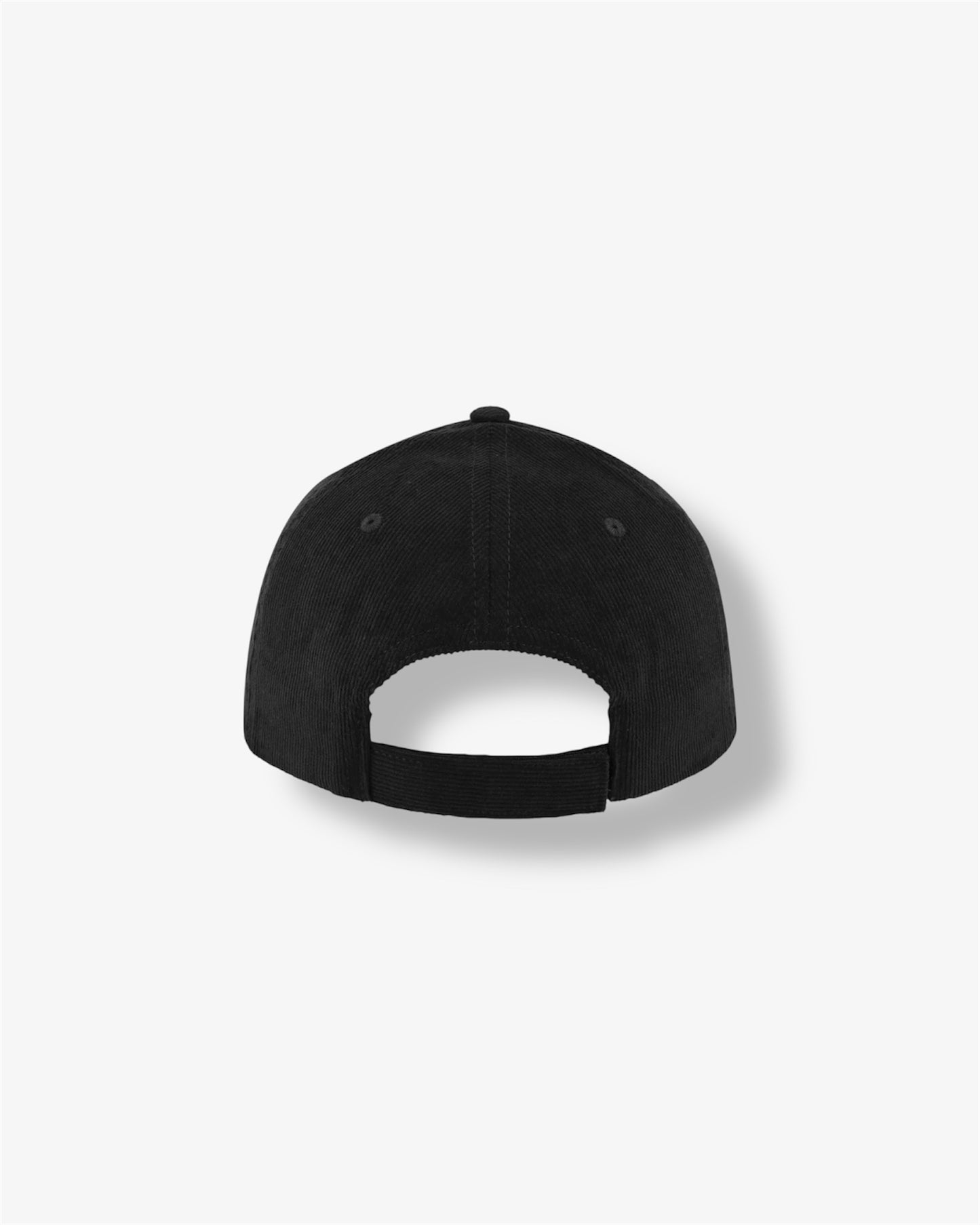 Corduroy 6 Panel Cap in Black