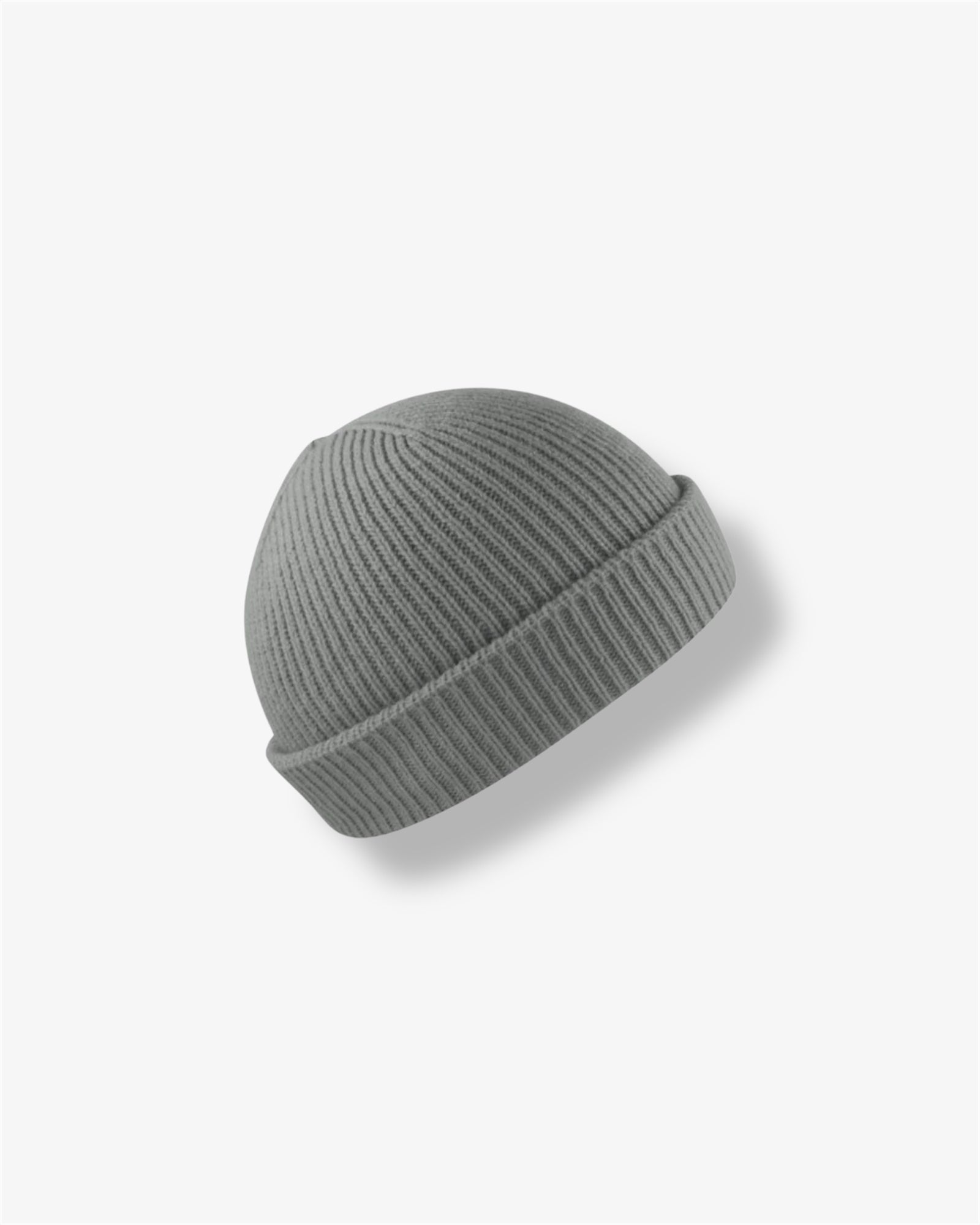 Cuffed Fishermen Beanie in Grey
