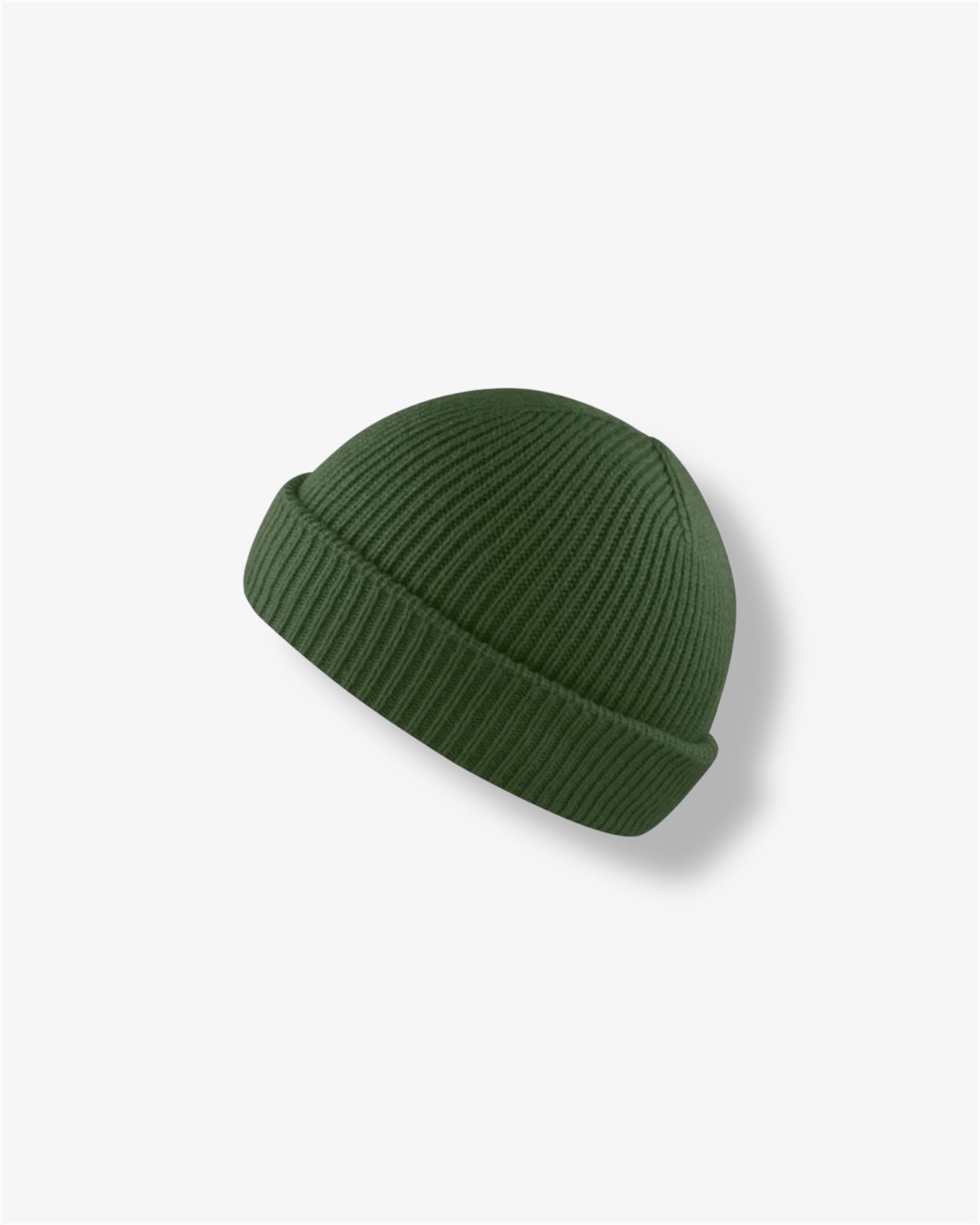 Cuffed Fishermen Beanie in Olive
