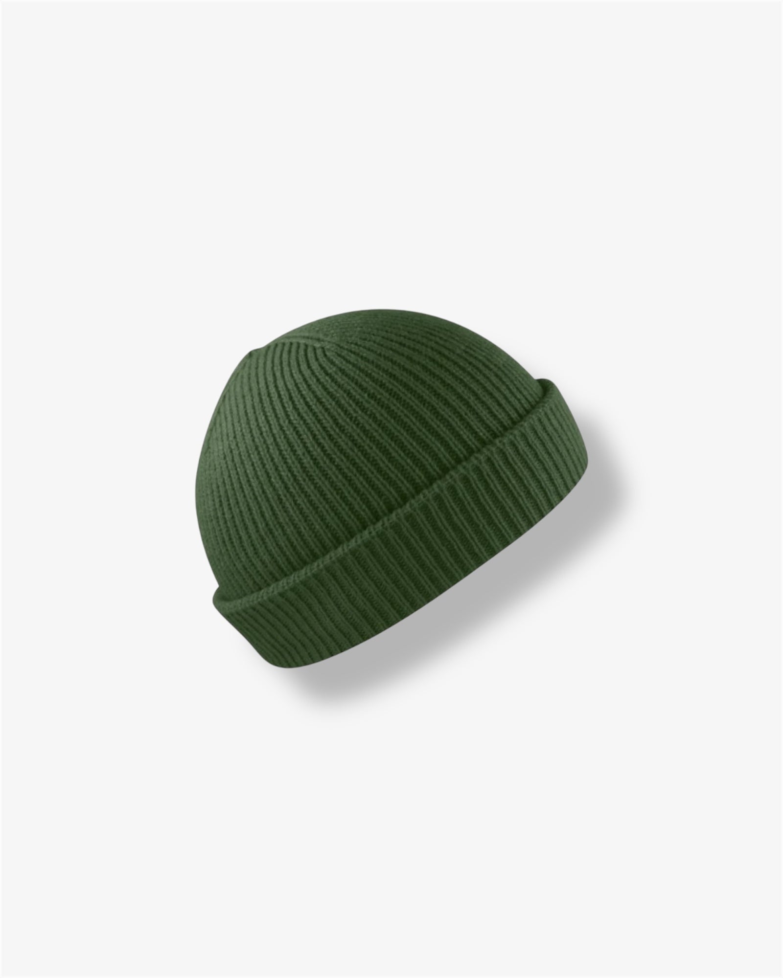 Cuffed Fishermen Beanie in Olive