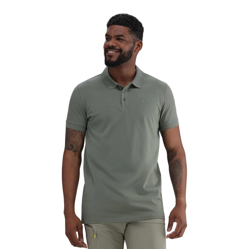 Cotton Single Jersey Polo in Agave Green