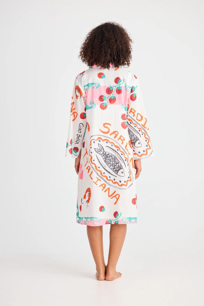 Stella Shirt Dress in Italiano