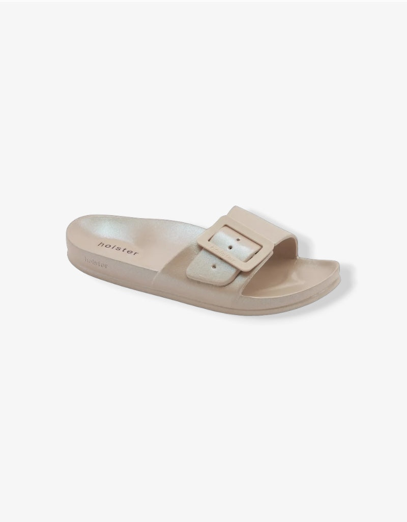 Metallic Solace Slide in Sand