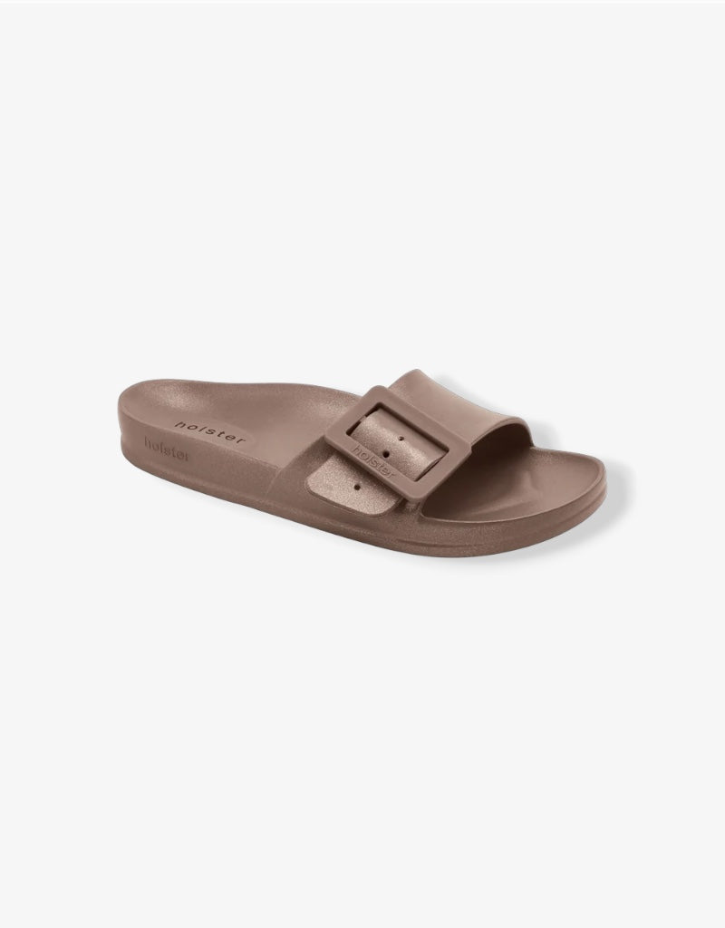 Metallic Solace Slide in Natural
