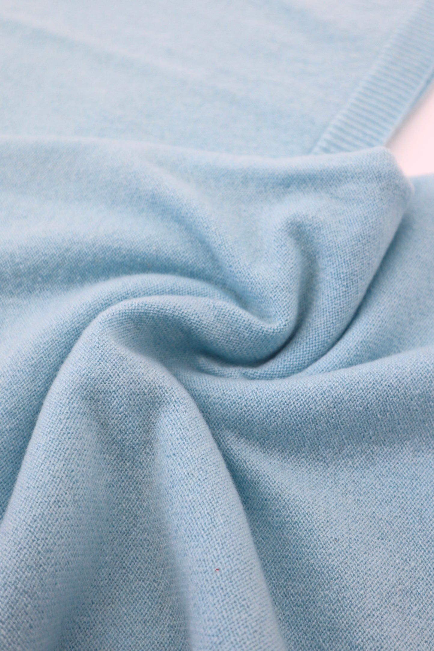 Pure Cashmere Classic Crew Cardigan in Aqua