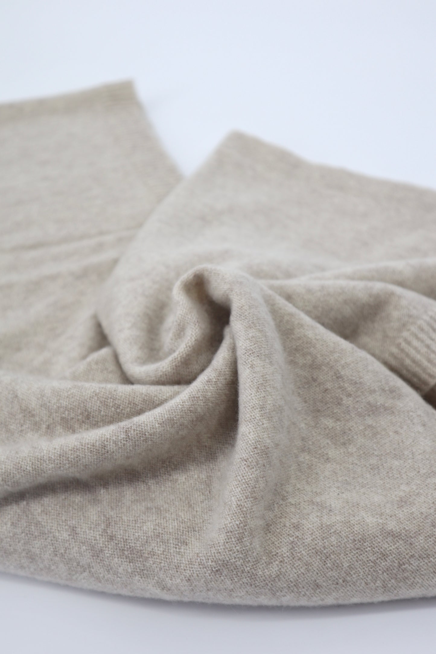 Pure Cashmere Classic Crew Cardigan in Toast