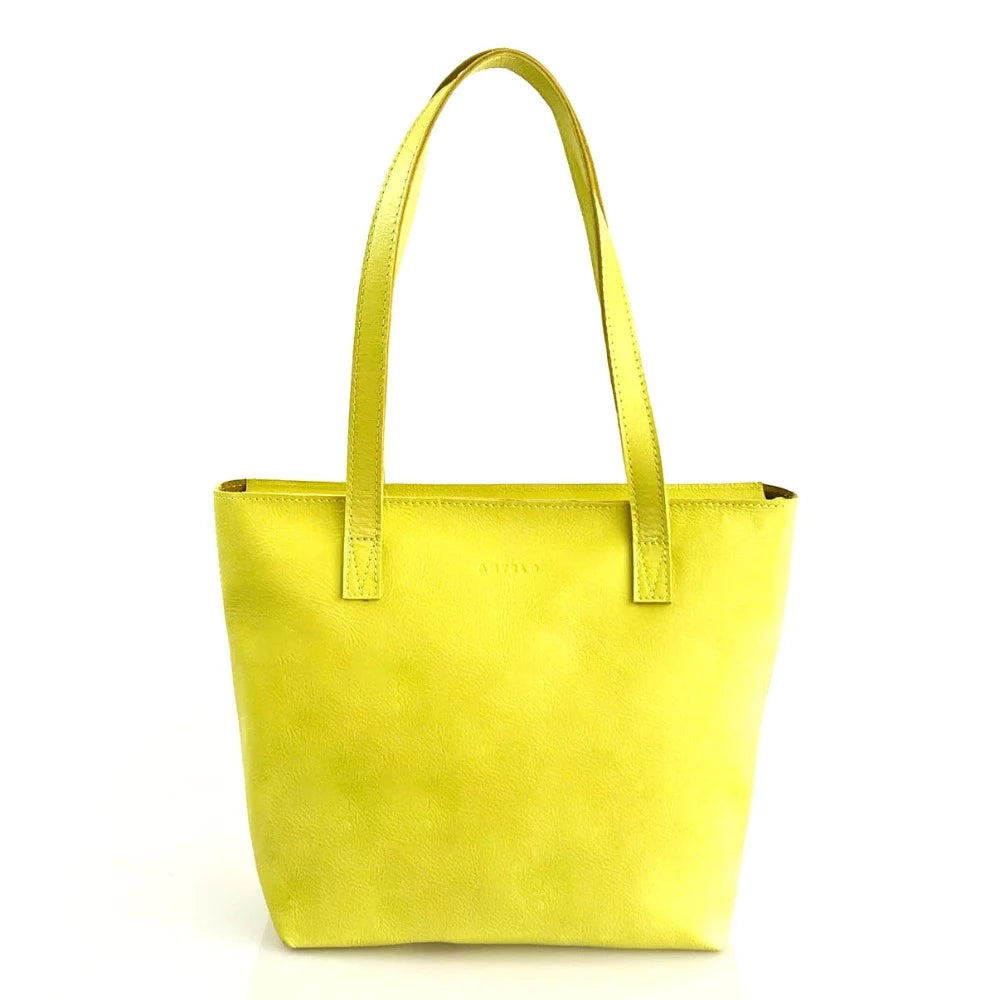 Milly Unlined Midi Leather Tote with Zip