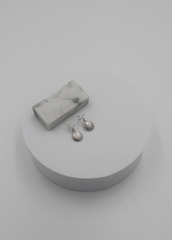 Sterling Silver Shell/Starfish Studs