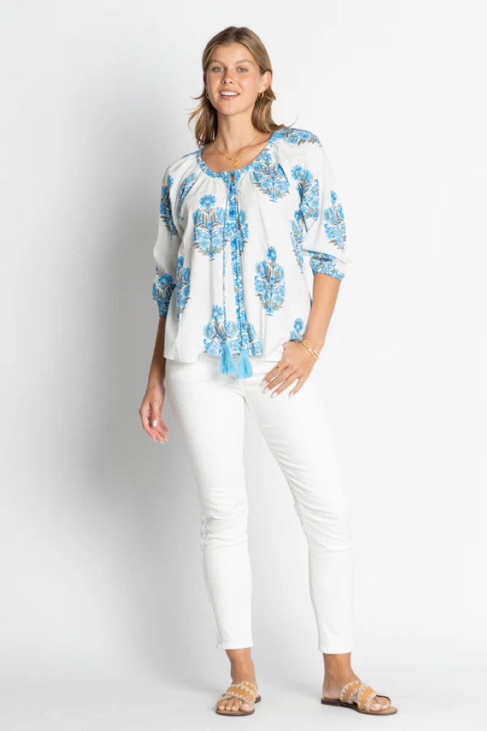 Ohio Tassel Shirt in Ocean Floral