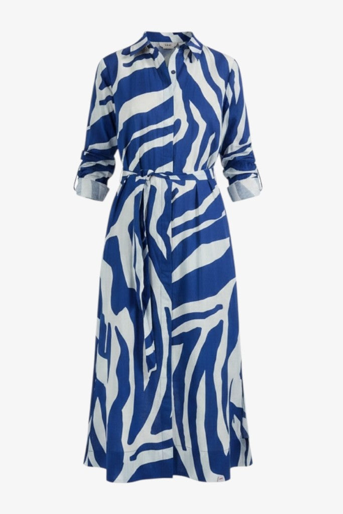 Zephyr Shirtmaker Dress in Navy
