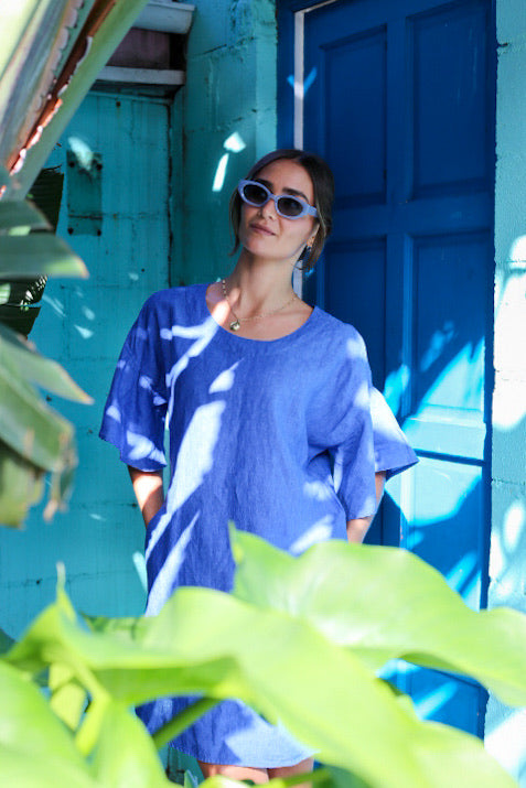 Tracy Linen Cotton Blend Dress