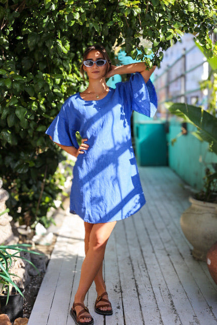 Tracy Linen Cotton Blend Dress