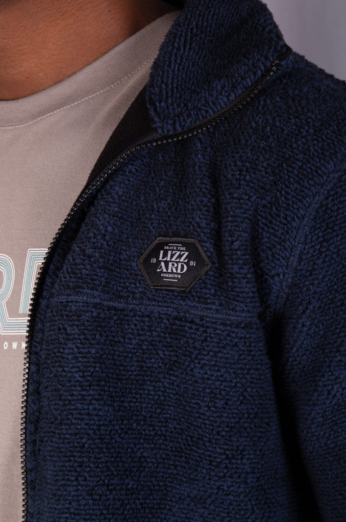 Jackton Zip Through Sweater in Navy / Black