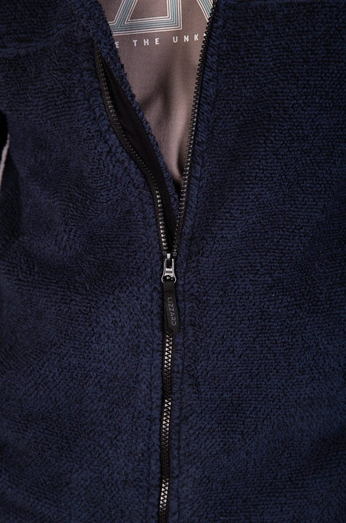 Jackton Zip Through Sweater in Navy / Black