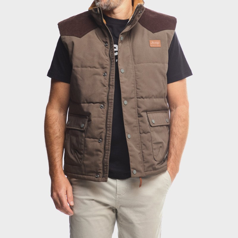 Bush Gillet Jacket in Brown