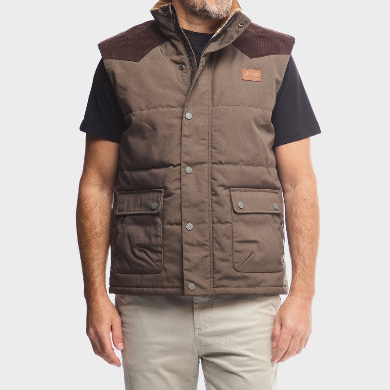 Bush Gillet Jacket in Brown