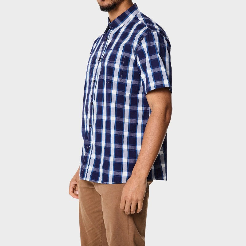 Check SS Shirt in Navy / Blue