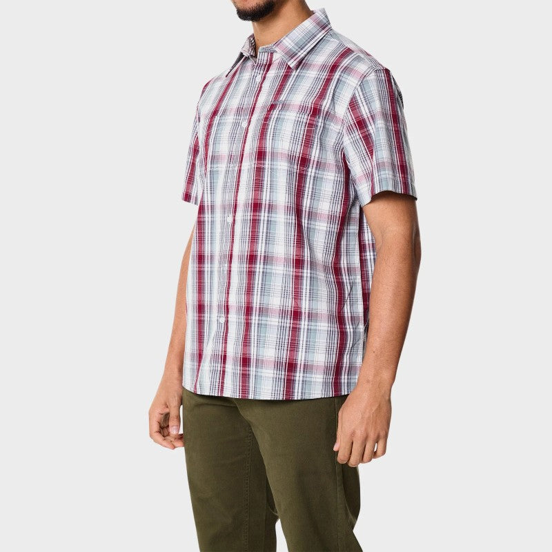 Check SS Shirt in Sage / Red