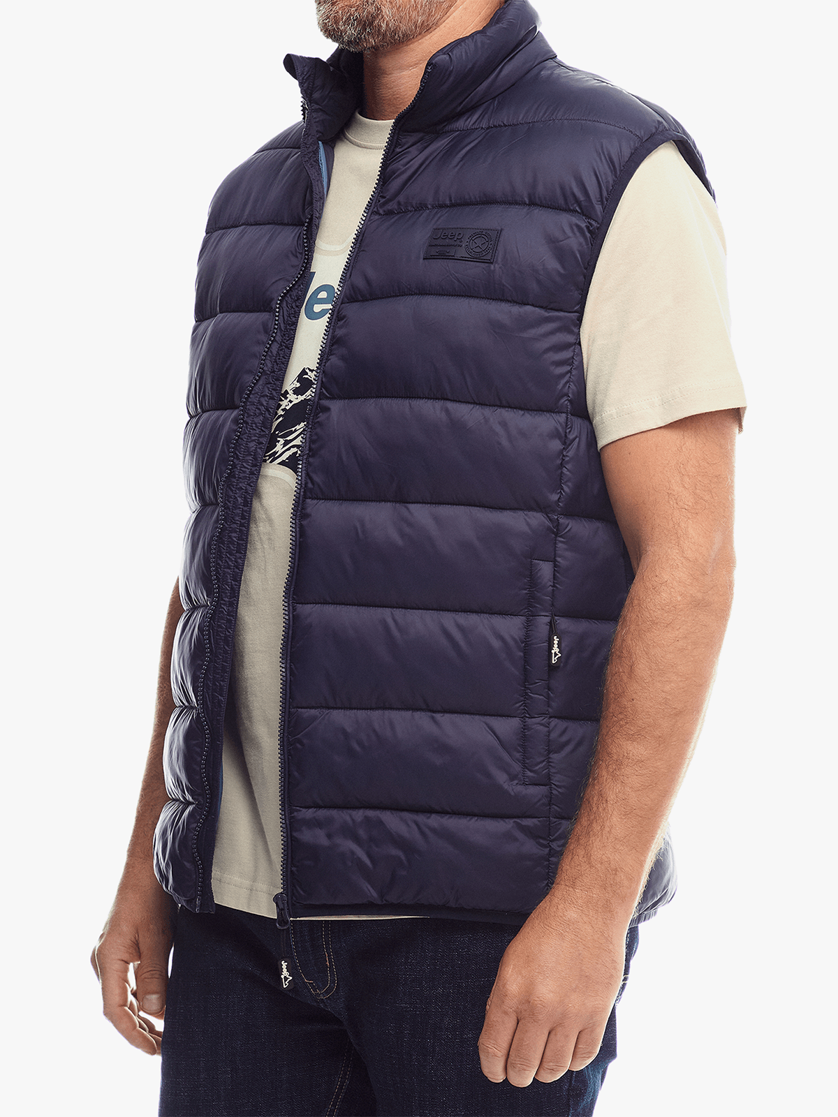 Core Sleeveless Puffer Jacket in Navy
