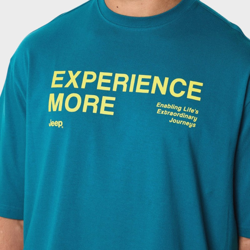 Experience More Oversized Fashion Tee in Teal