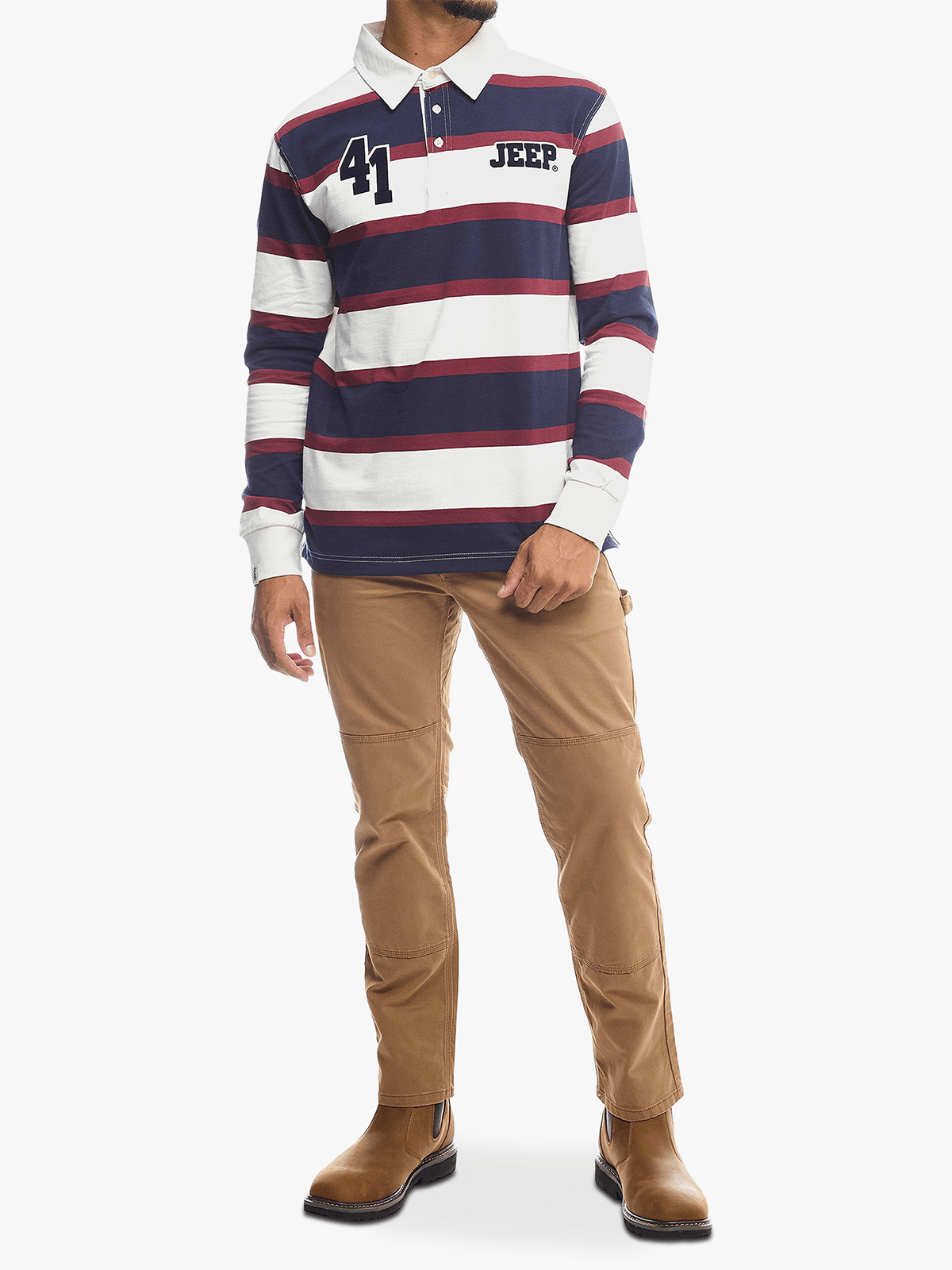 Rugby Style Polo in Navy
