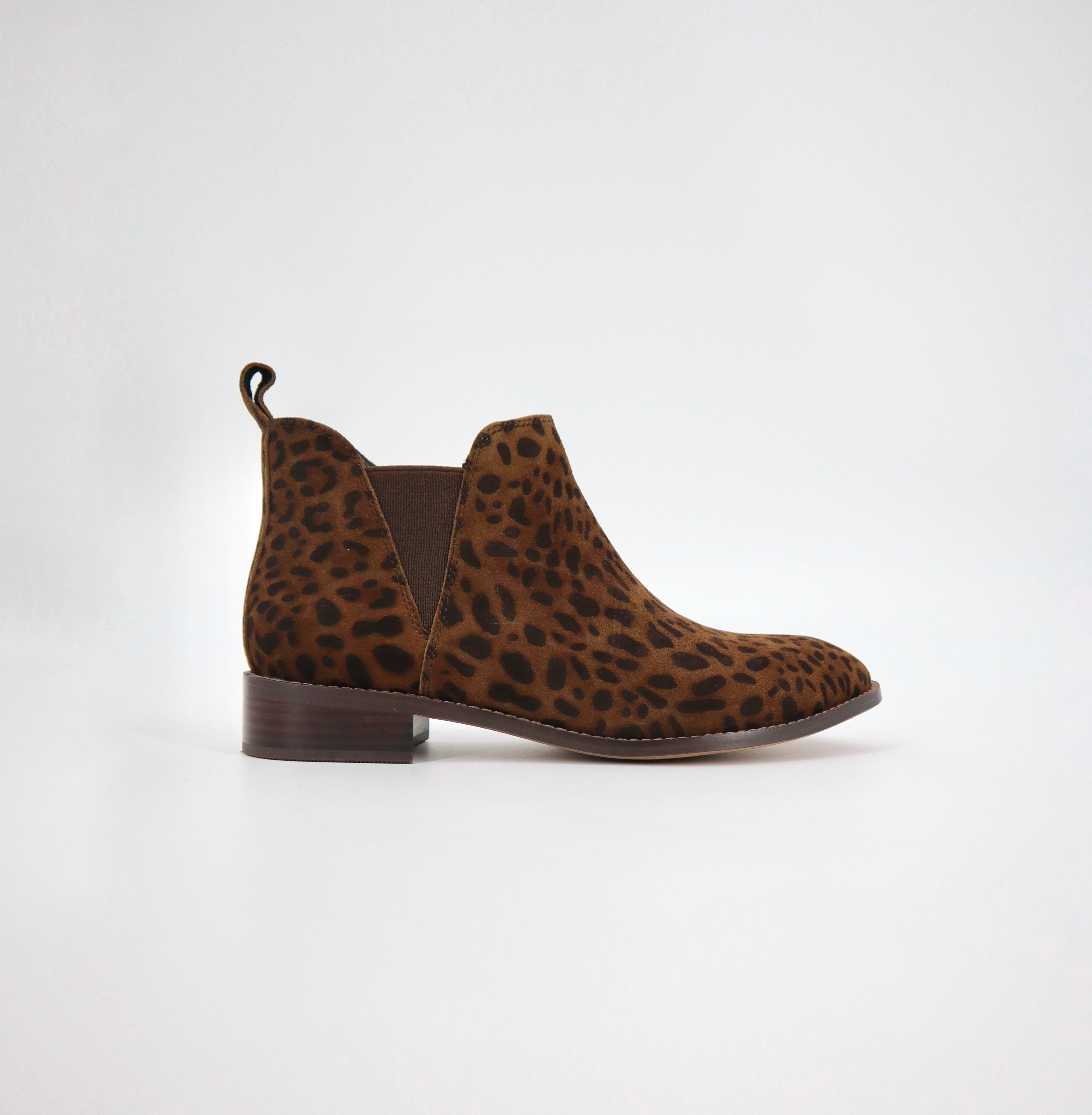 Aria Ankle Boot in Mocha Leopard