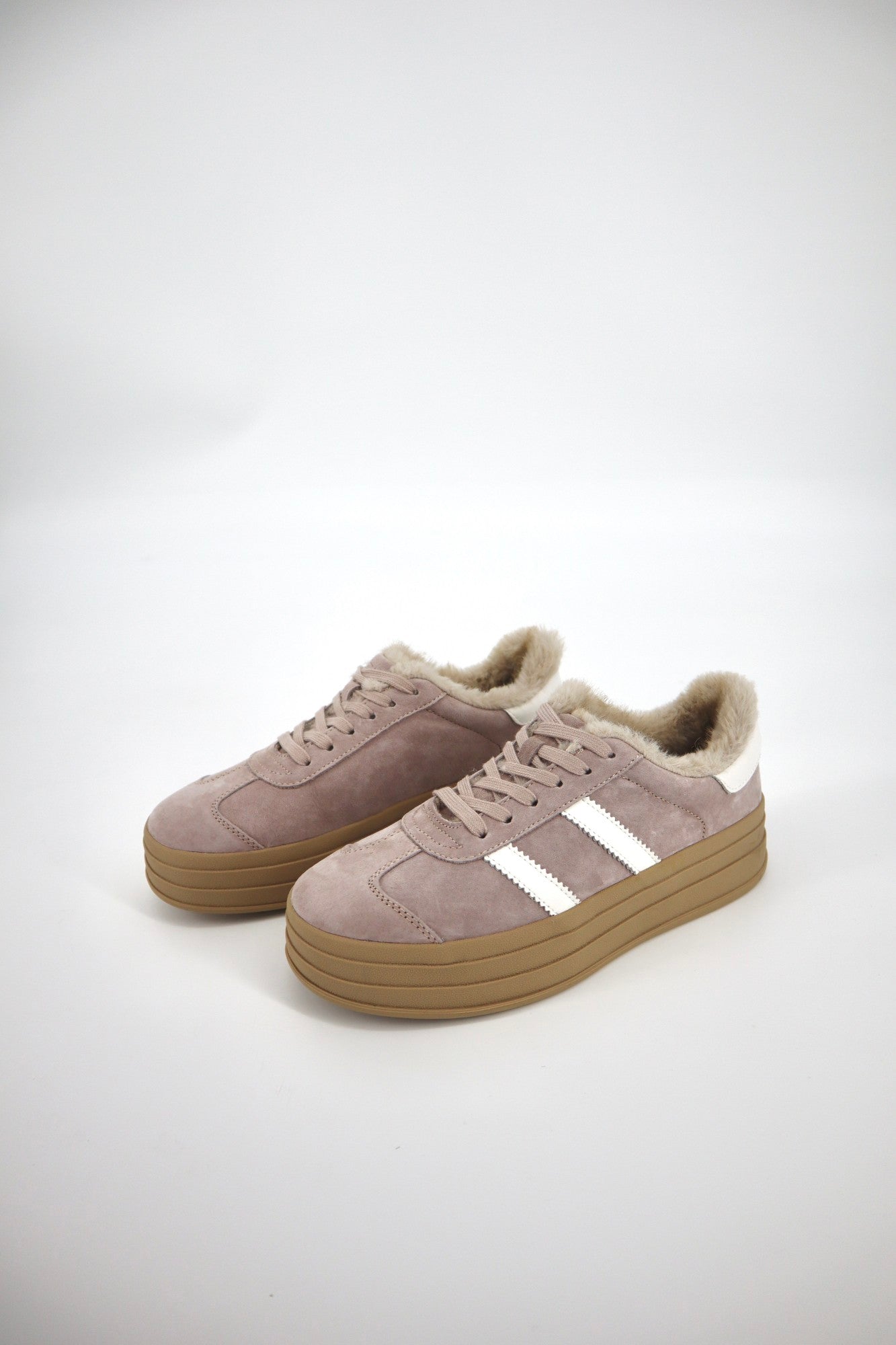 Bree Sneaker in Mushroom Grey / White