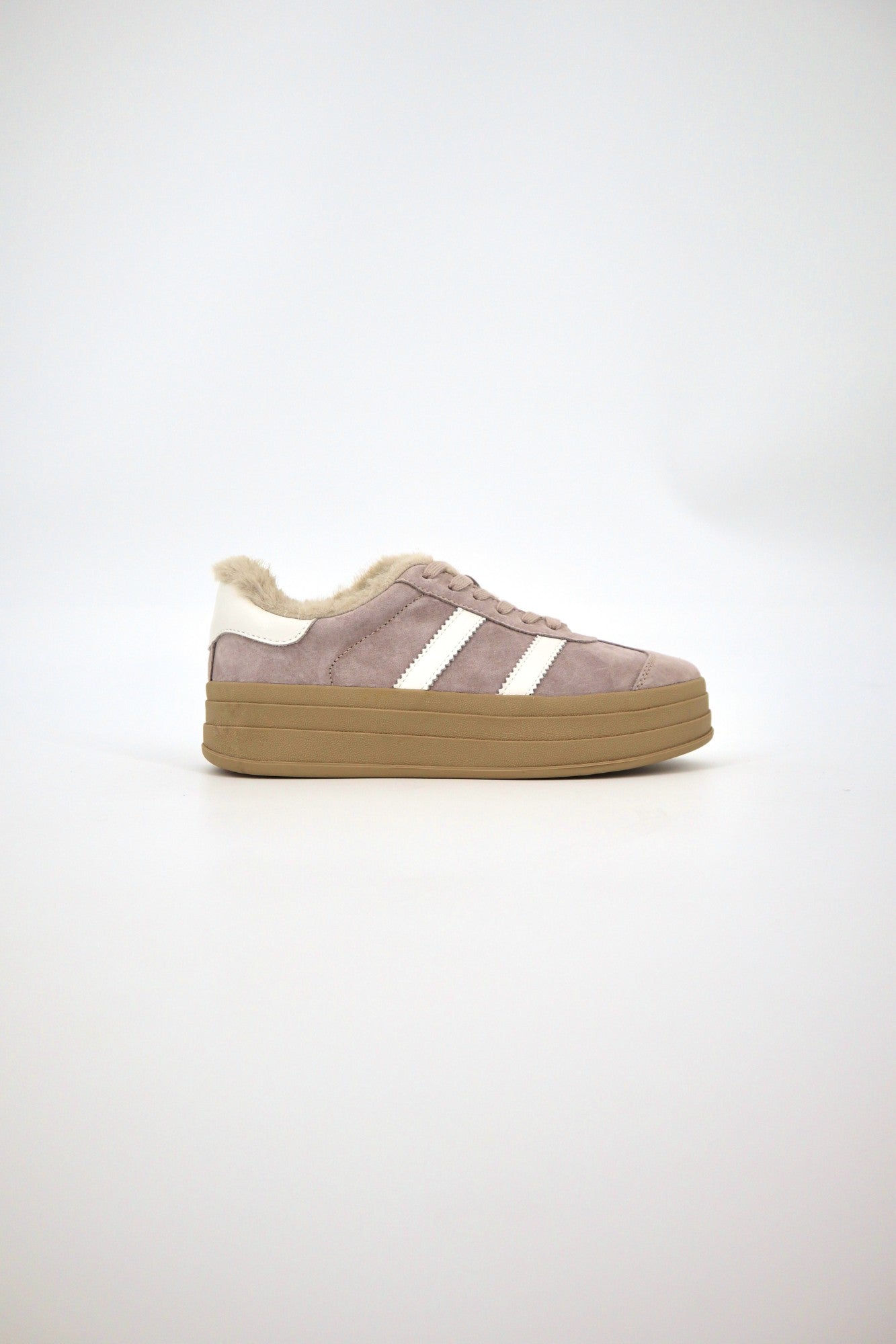 Bree Sneaker in Mushroom Grey / White