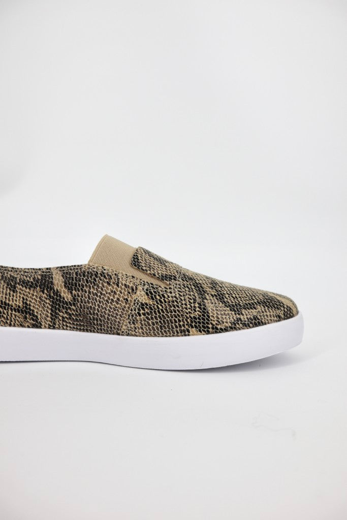 Fran Slip On in Walnut Snake