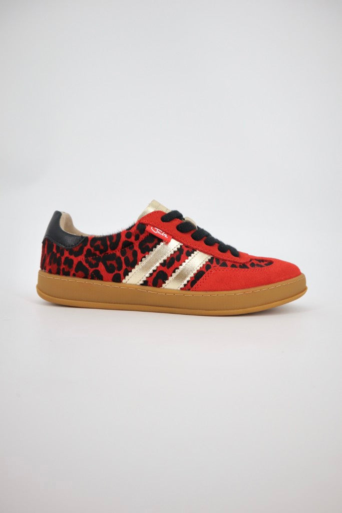 Shiloh Sneaker in Cherry Red / Gold