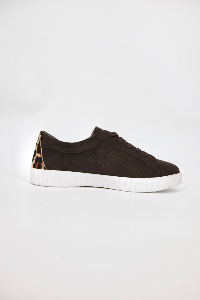 Valentina Zip Slip On in Hazelnut / Leopard