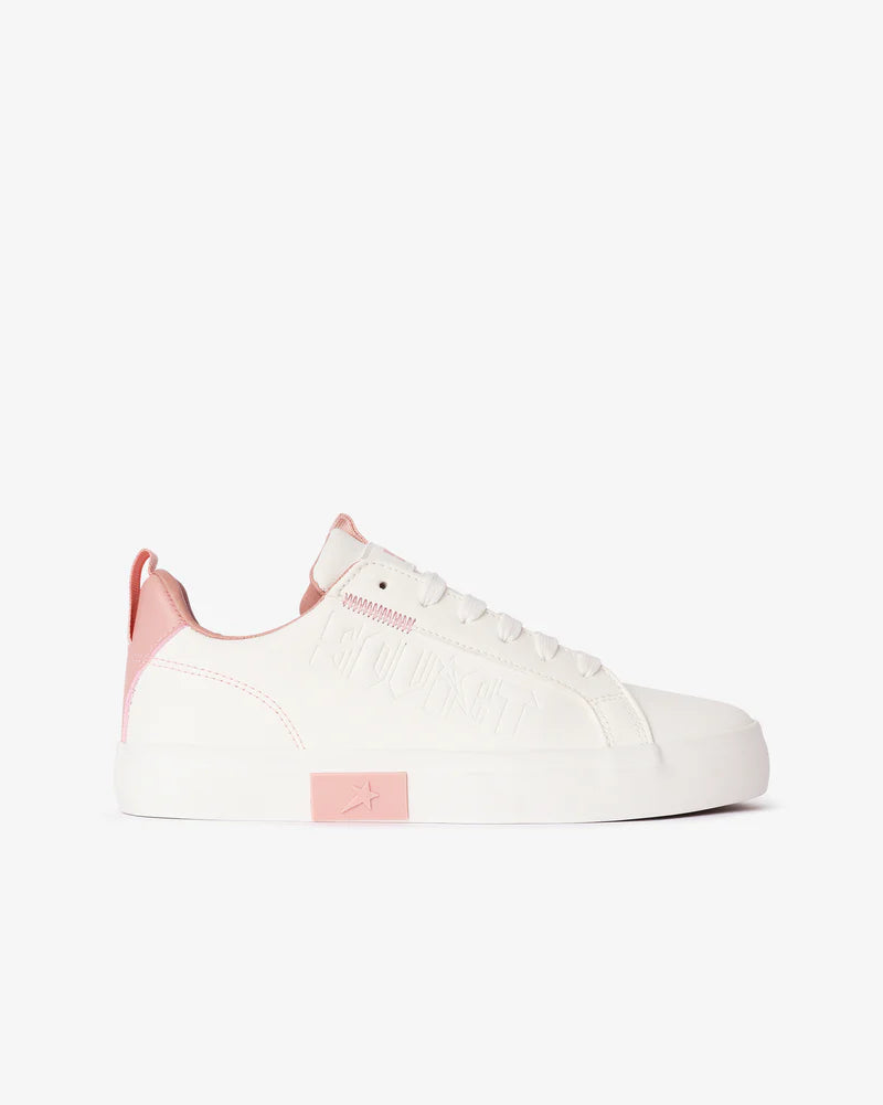 Hollywood Sneakers in White / Dusty Pink